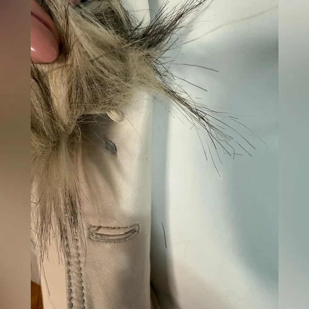 Free People FREE PEOPLE Train Leather Duster - Grey/ size XL